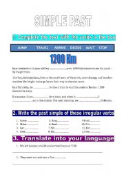 English worksheet: Past simple