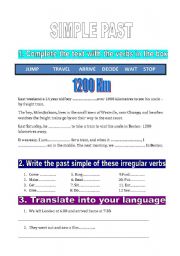 English Worksheet: Past simple