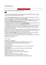 English Worksheet: Banking listening