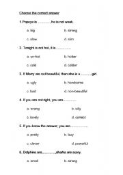 English Worksheet: grammar test