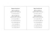 English Worksheet: sally go around 