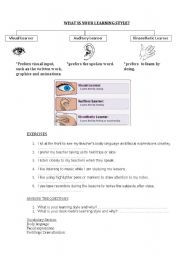 English Worksheet: Learning Types