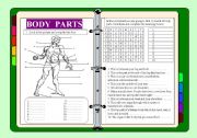 English Worksheet: Body parts