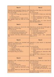 English Worksheet: IELTS Speaking, Part 2