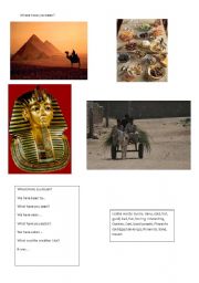 English Worksheet: Where have you been - Egypt