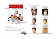 English Worksheet: FRIENDS PART 1 - VIDEO - LISTENING - EXERCISES