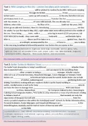 English Worksheet: Re-cycling of recent texts