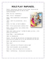 English Worksheet: ROLE PLAY RAPUNZEL