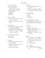 English Worksheet: English Syllabus