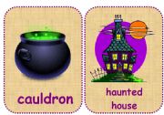 English Worksheet: halloween flashcards
