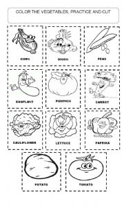 English Worksheet: Vegetables