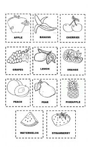English Worksheet: My Favourite Fruits