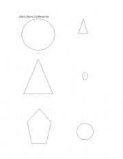 English Worksheet: Shape Sizes
