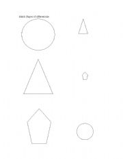 English worksheet: Shape Sizes