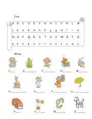 English Worksheet: Alphabet Practice