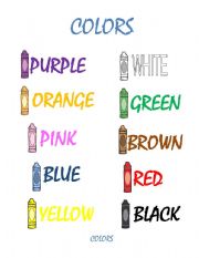 English Worksheet: Colors