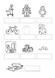 English Worksheet: Toy bingo