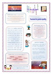 English Worksheet: World Teachers Day - 5th October