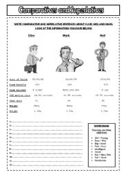 English Worksheet: COMPARATIVES AND SUPERLATIVES