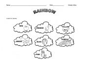 English Worksheet: Rainbow Cloudys