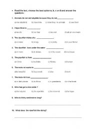 English worksheet: Unit 11 Animal Talk