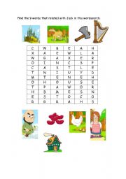 English worksheet: jack and beanstalk