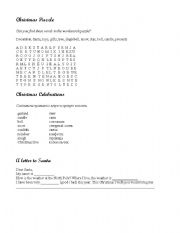 English worksheet: Christmas