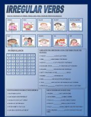 English Worksheet: IRREGULAR VERBS