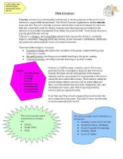 English Worksheet: What is Tourism factfile