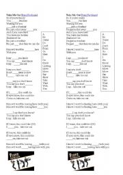 English Worksheet: Take me out - Franz Ferdnand