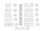 English Worksheet: Colour the Smileys
