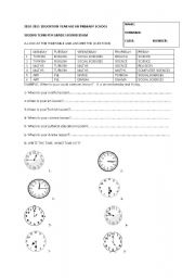 English worksheet: mixed exercise