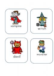 English Worksheet: Halloween flashcards part 2