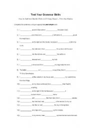 English Worksheet: Simple Past Tense