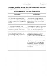 English Worksheet: letter of protest