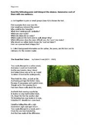 The Road Not Taken by Robert Frost