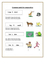 English worksheet: COMPARATIVES