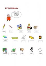 English worksheet: My classroom