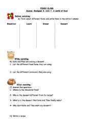 English worksheet: VIDEO CLASS ABOUT FOOD