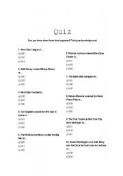 English worksheet: Quiz