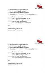 English worksheet: love by nat king cole