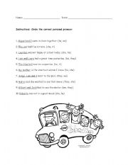 English Worksheet: Personal pronouns