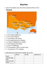 English Worksheet: Weather Forcast