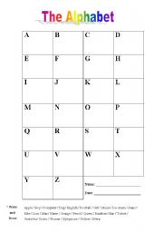 English Worksheet: alphabet