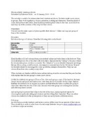 English worksheet: lesson plan of the friends