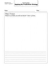 English Worksheet: Kinder garden graphic organizer