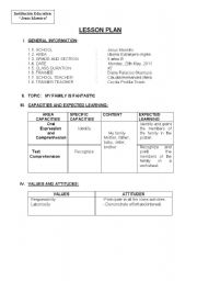 English Worksheet: my family is fantastic!