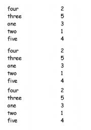 NUMBERS 1-5 