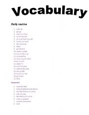 English Worksheet: vocabulary 