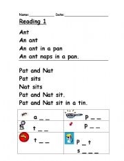 Phonics reading 1